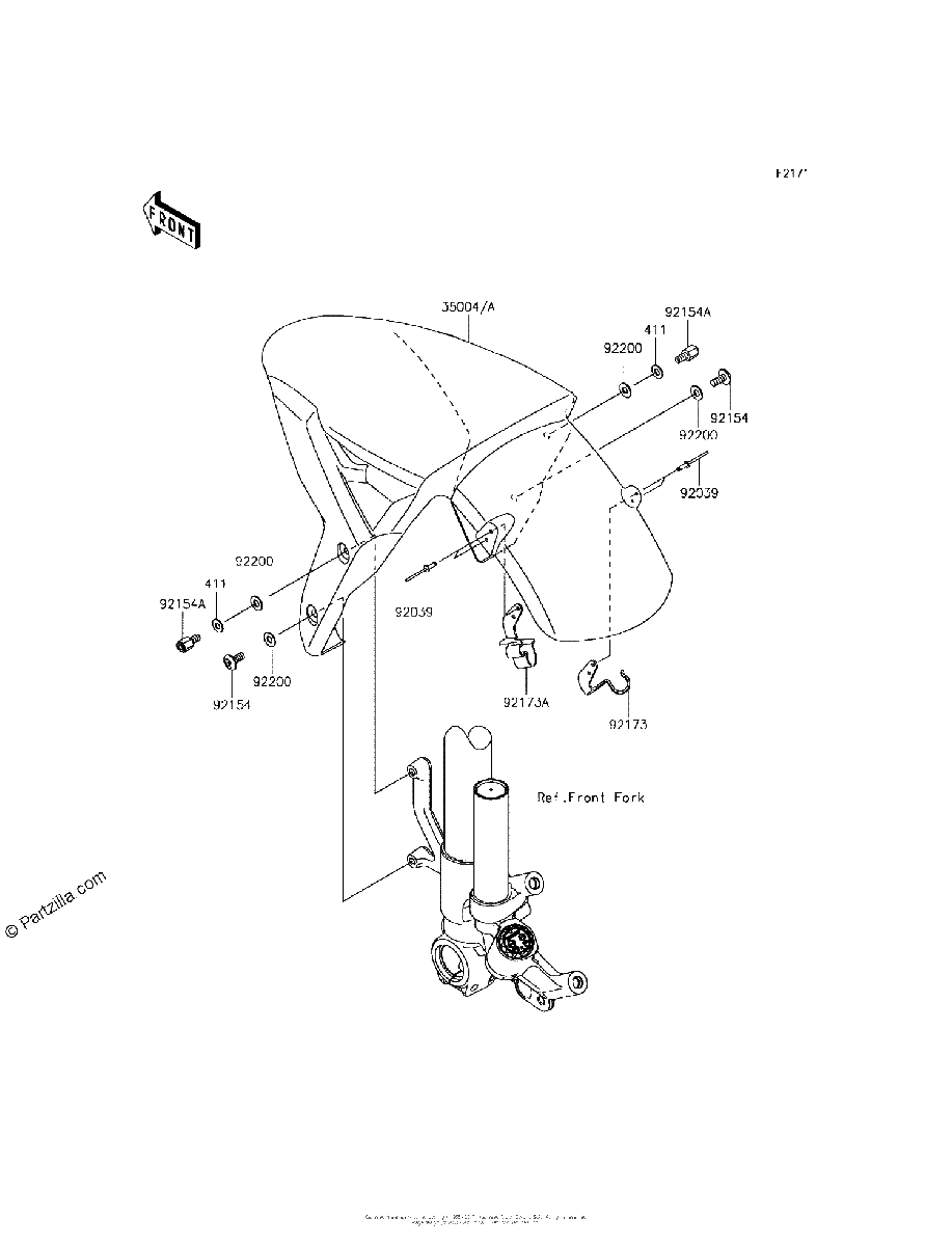 Diagrama de FRONT FENDER S SGF SGFA