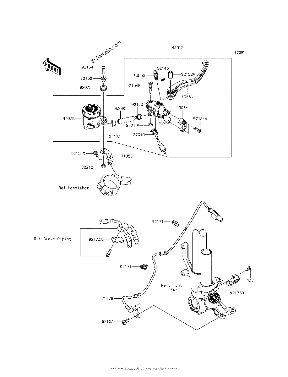 Diagrama de FRONT MASTER CYLINDER