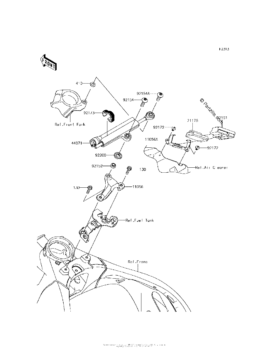 Diagrama de STEERING DAMPER