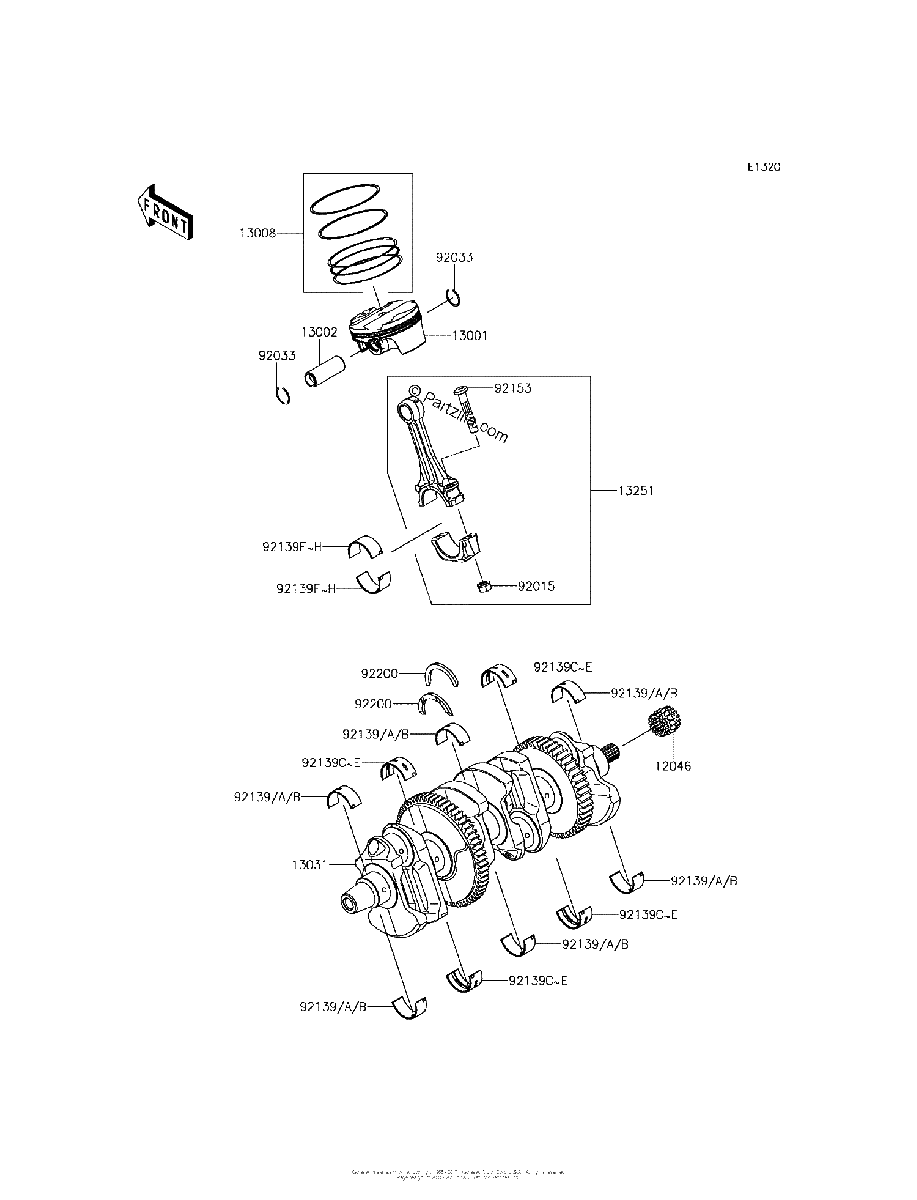 Diagrama de CRANKSHAFT PISTON S