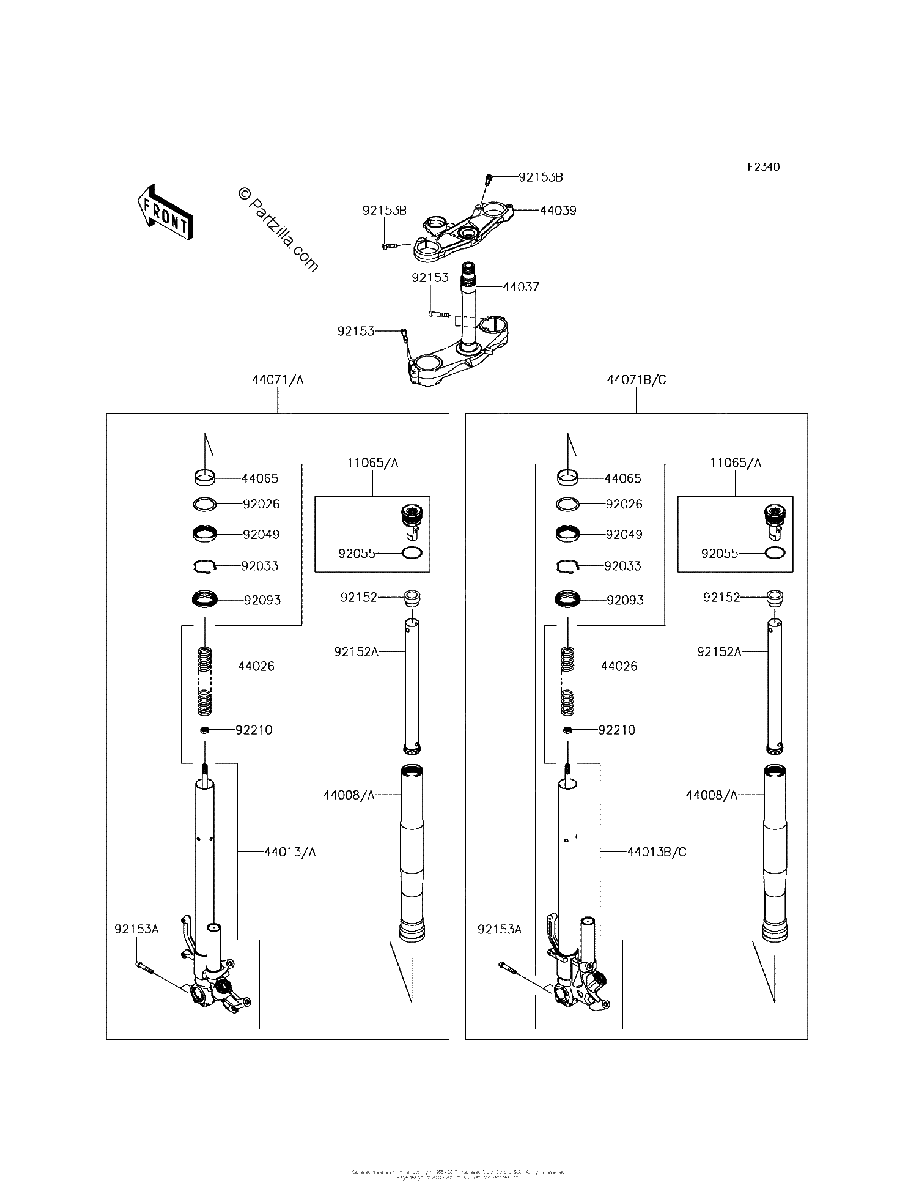 Diagrama de FRONT FORK