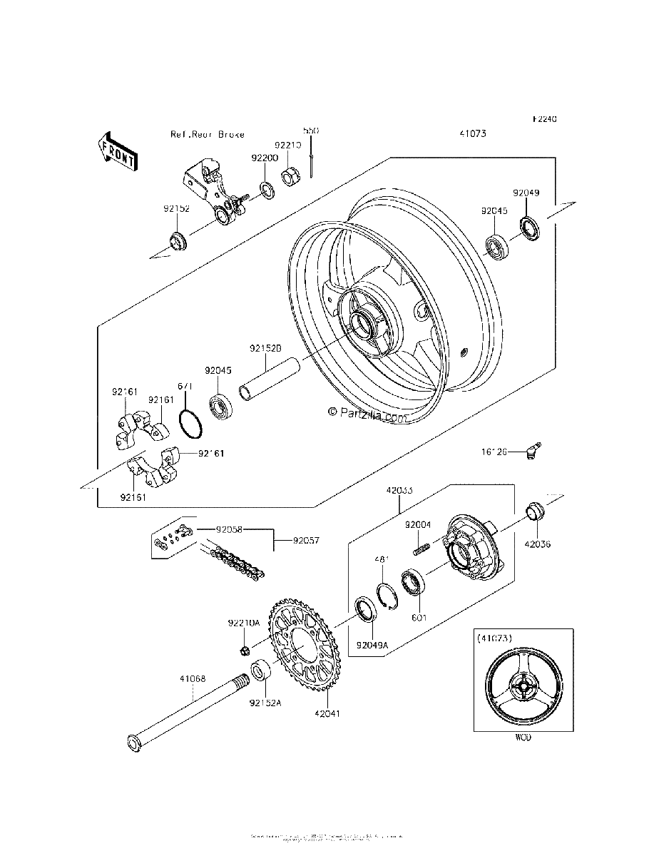 Diagrama de REAR WHEEL CHAIN