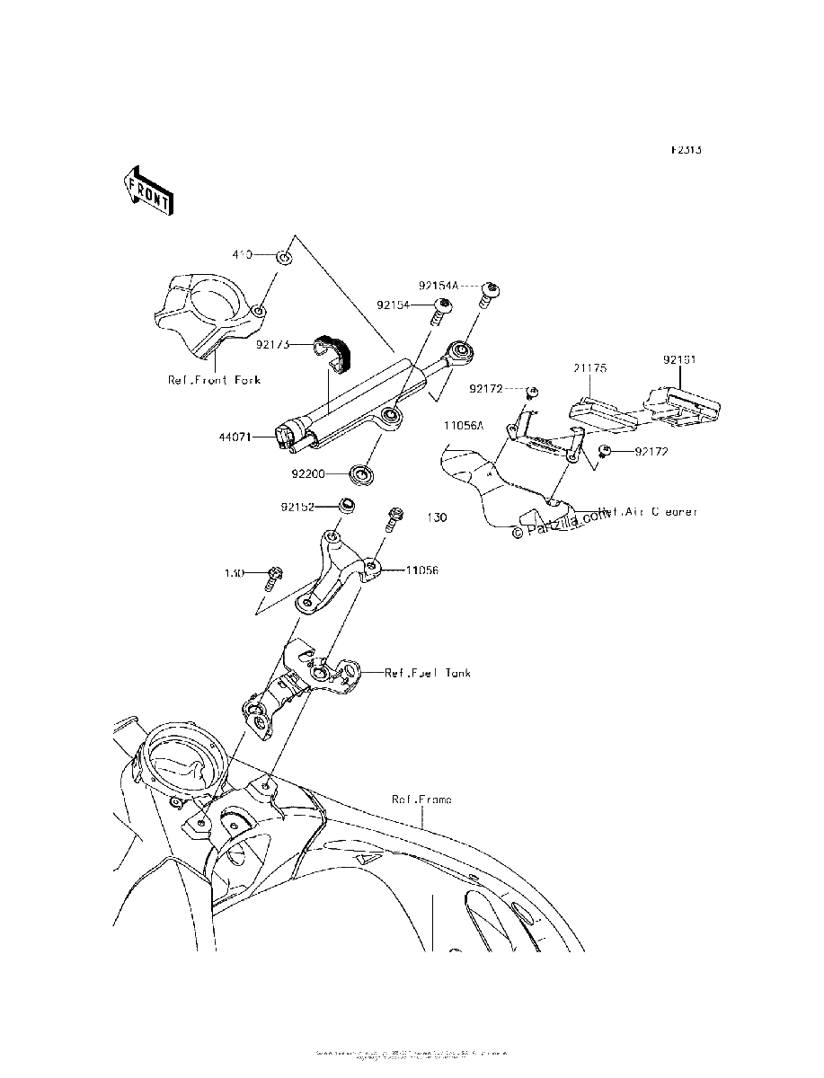 Diagrama de STEERING DAMPER