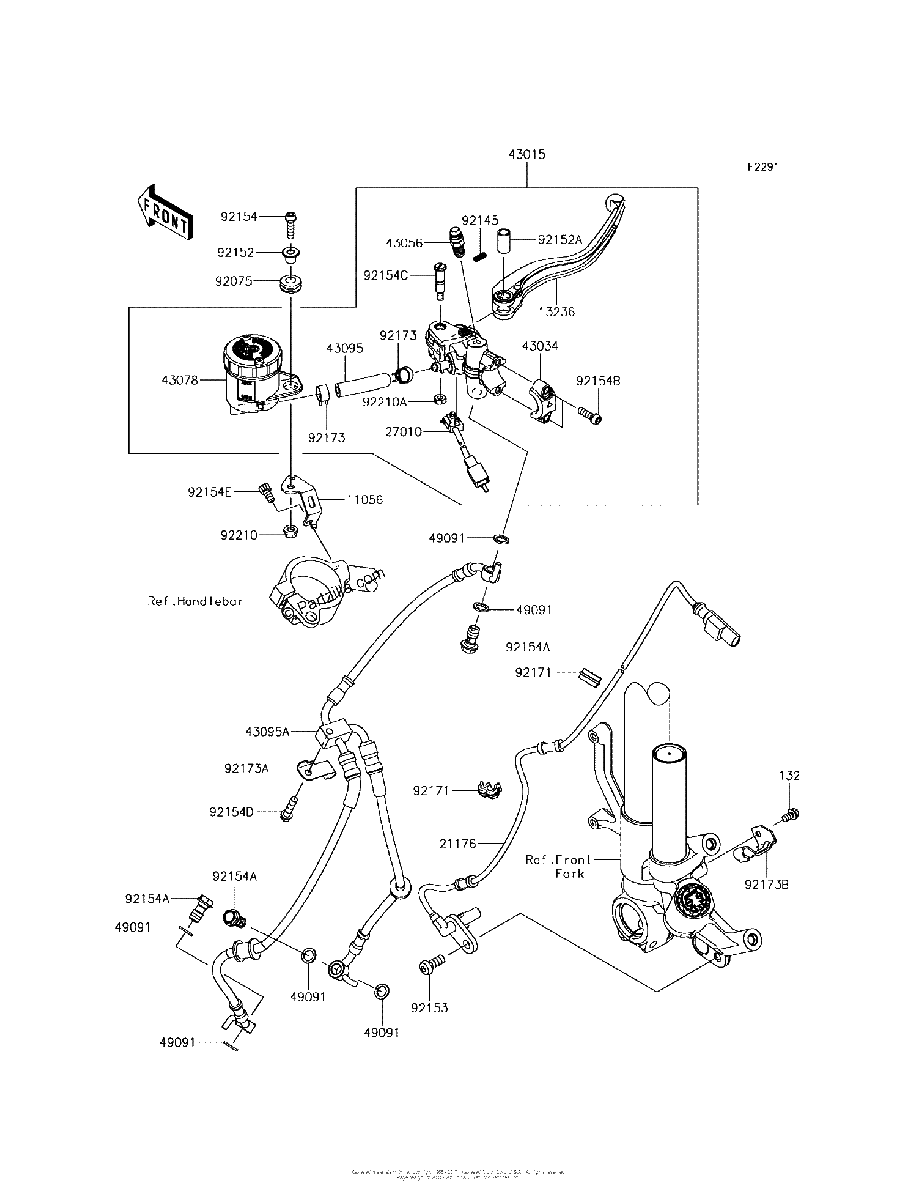 Diagrama de FRONT MASTER CYLINDER
