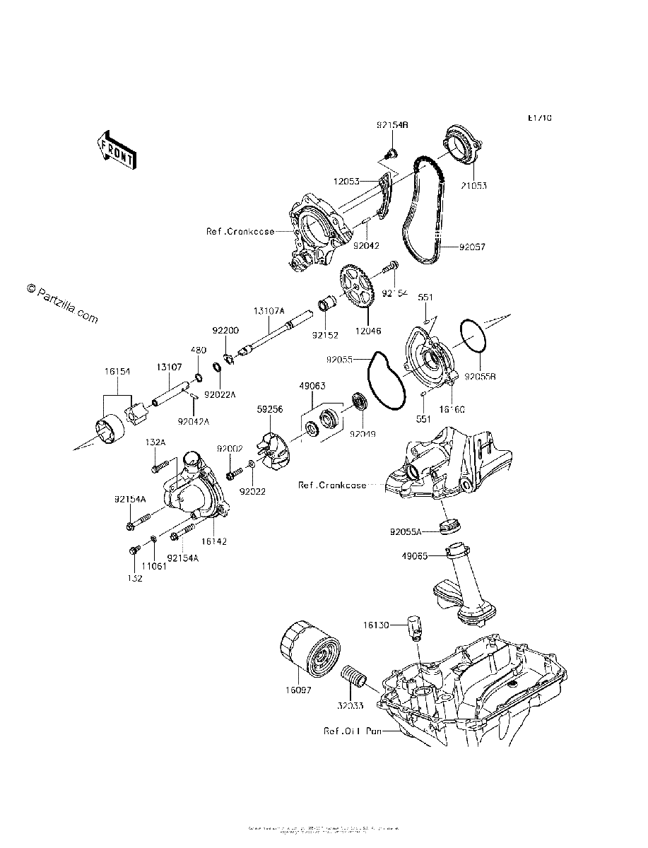 Diagrama de OIL PUMP OIL FILTER