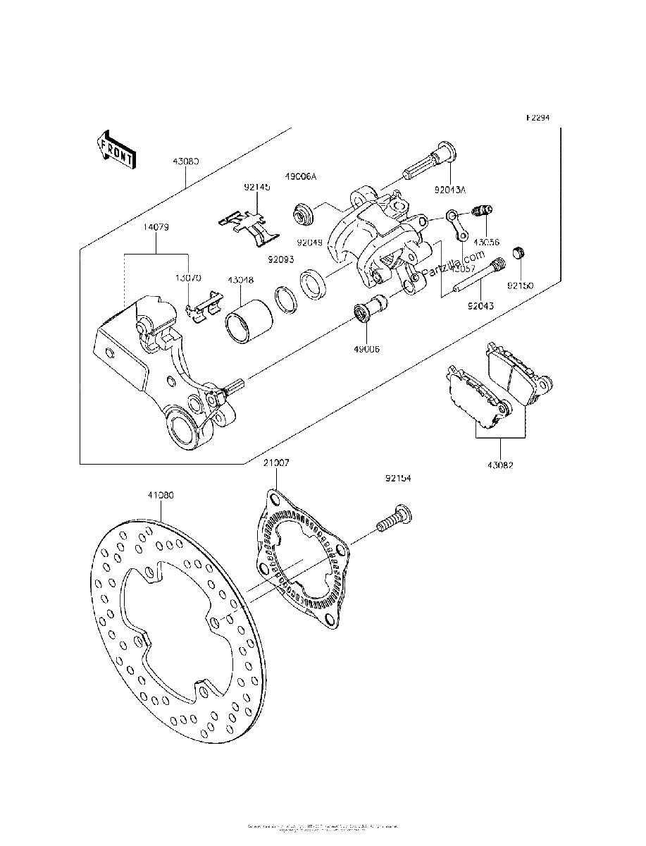 Diagrama de REAR BRAKE