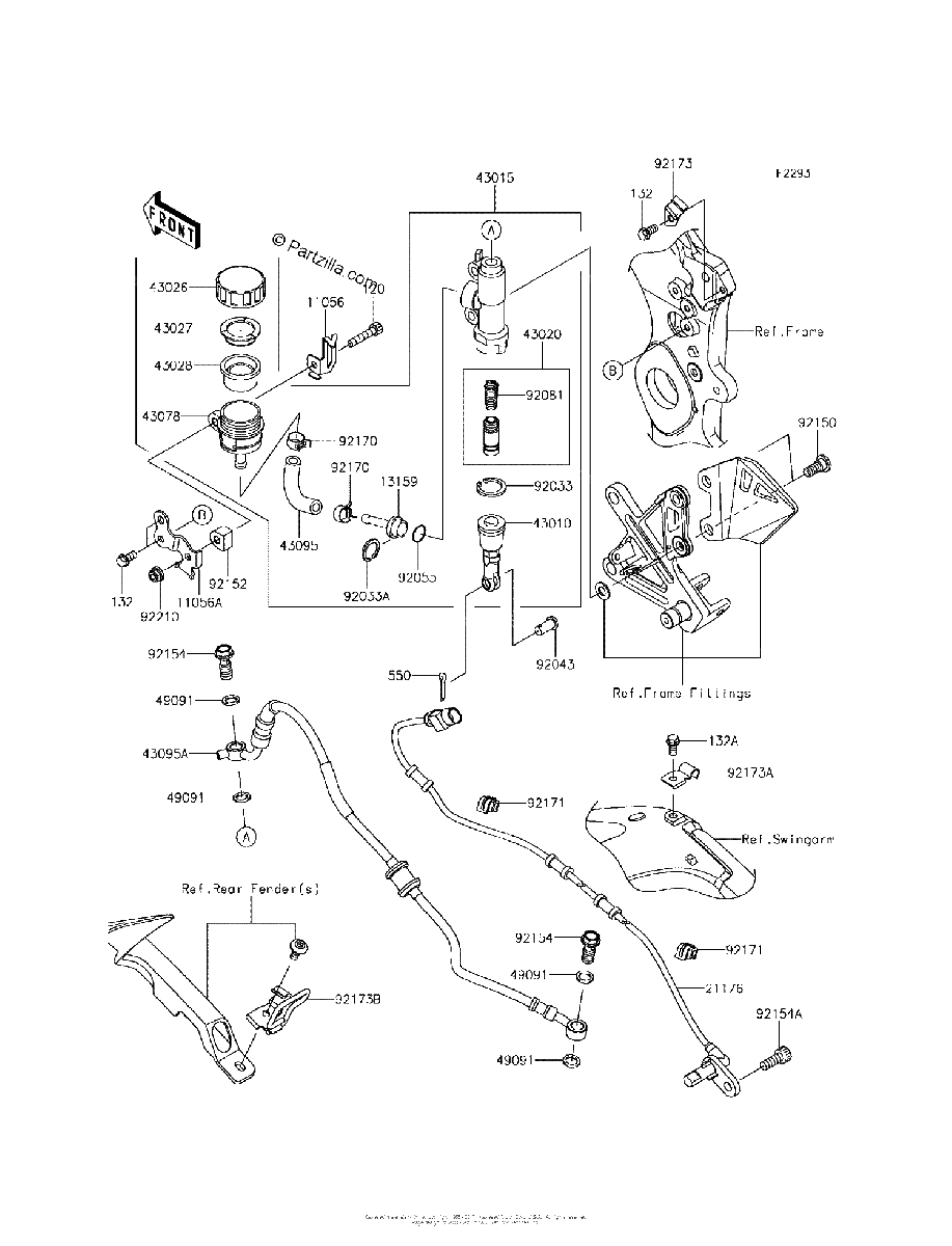 Diagrama de REAR MASTER CYLINDER