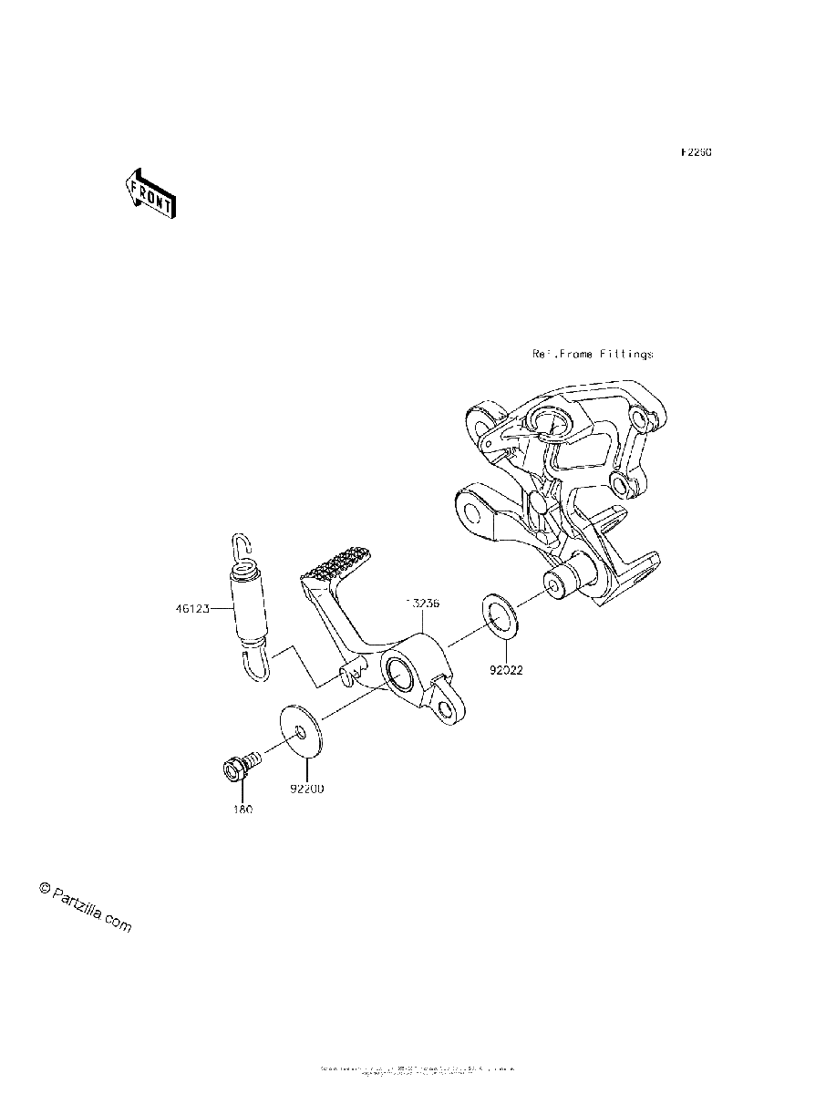 Diagrama de BRAKE PEDAL TORQUE LINK