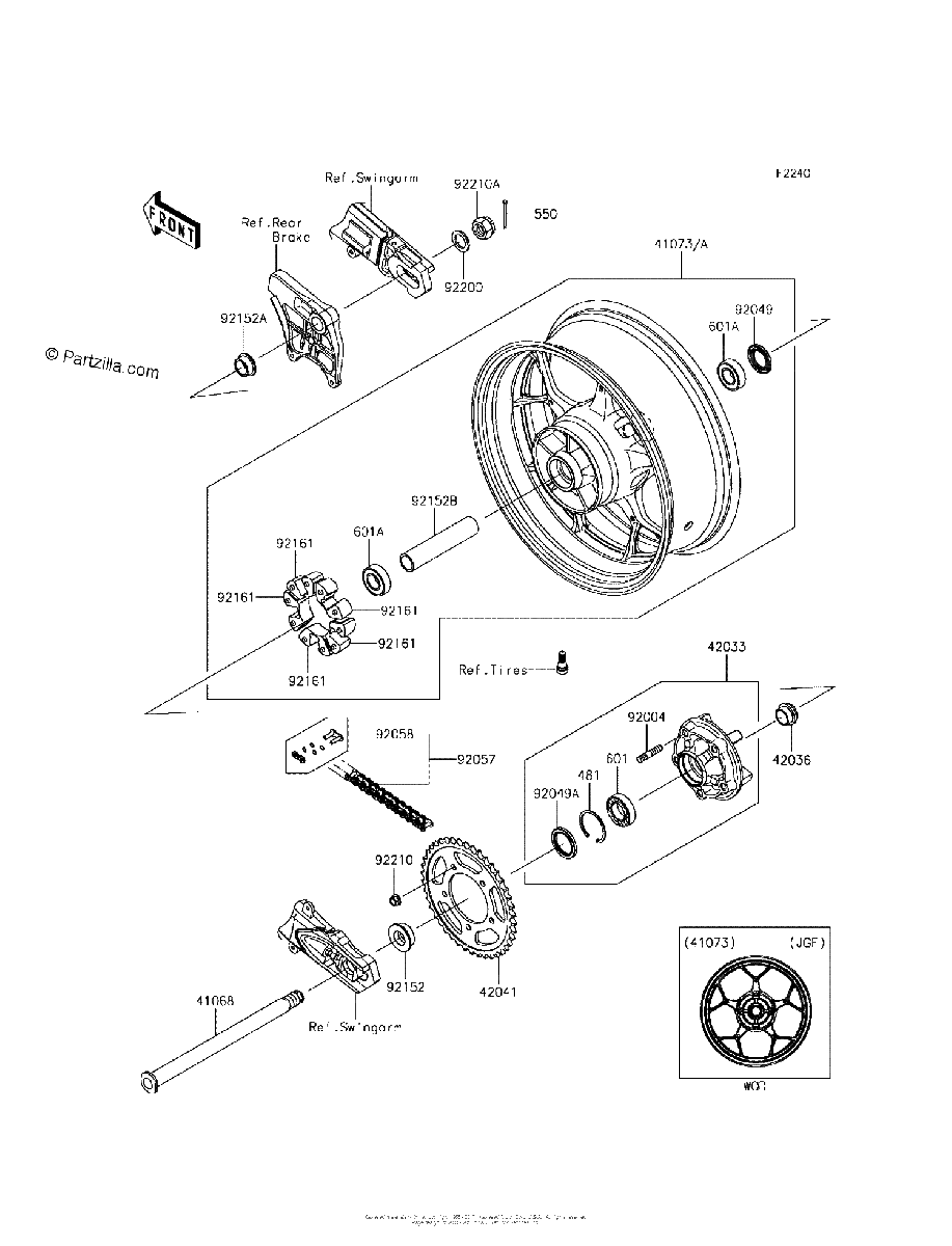 Diagrama de REAR WHEEL CHAIN