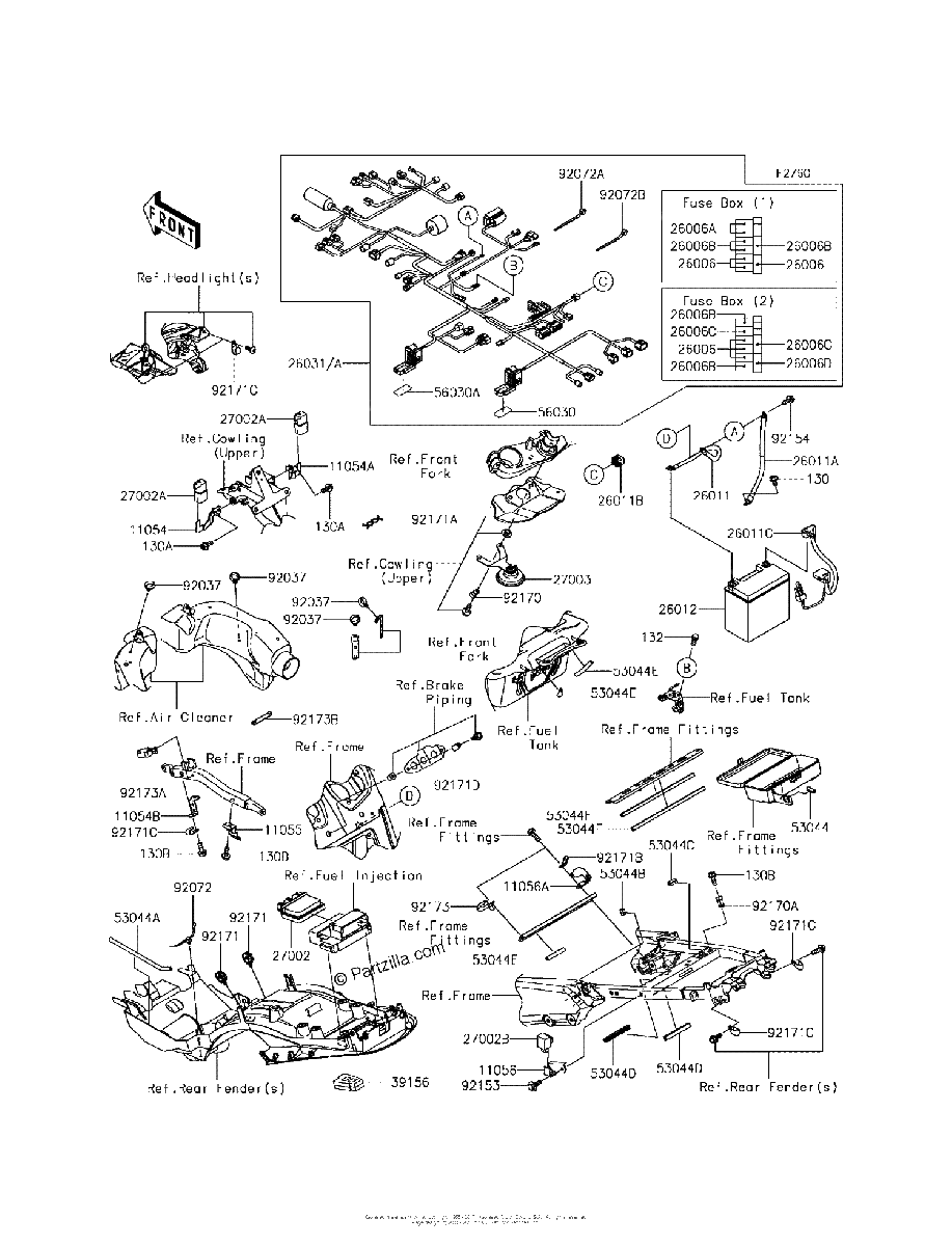 Diagrama de CHASSIS ELECTRICAL EQUIPMENT
