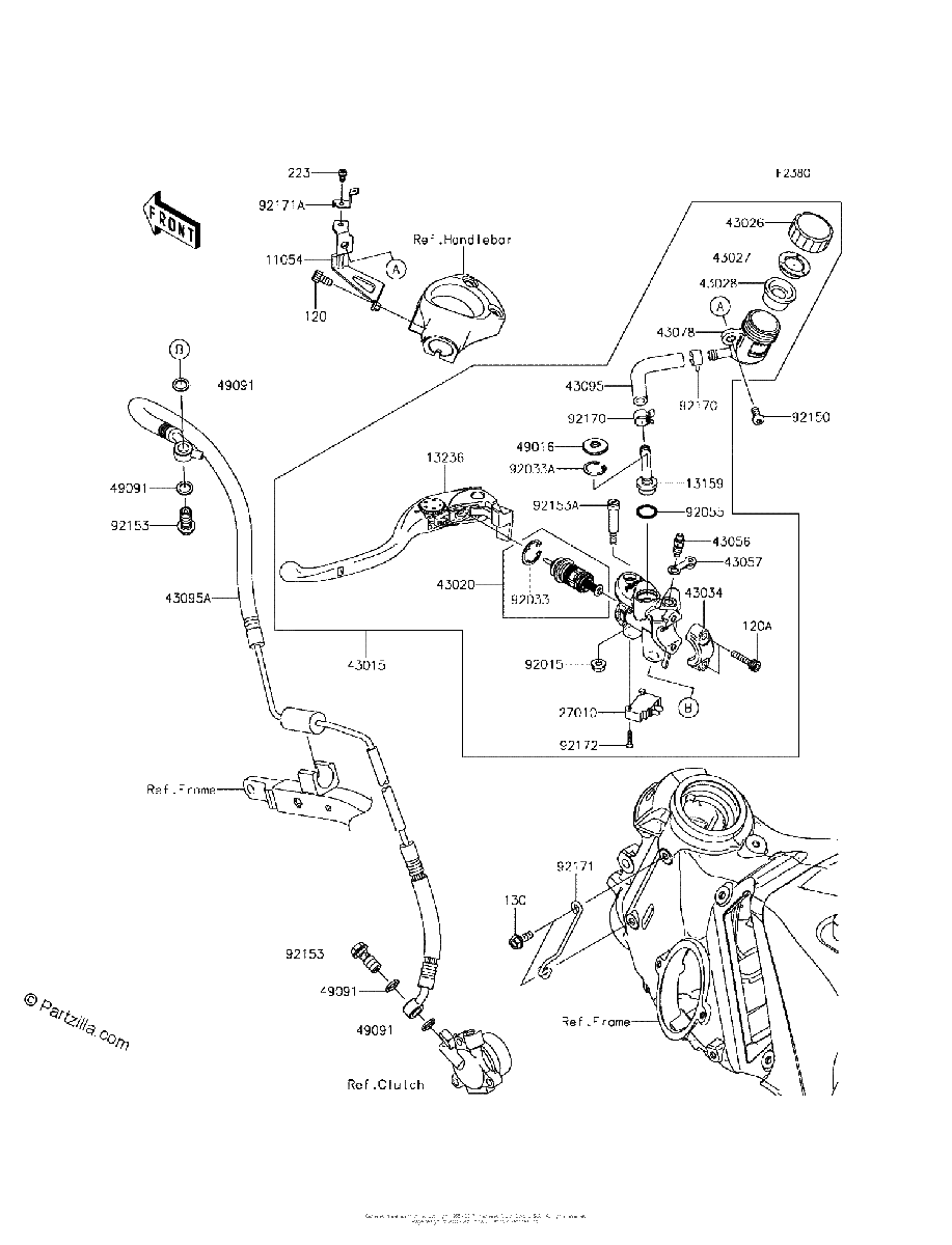 Diagrama de CLUTCH MASTER CYLINDER