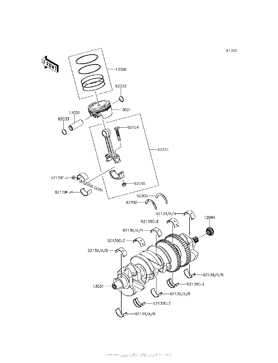 Diagrama de CRANKSHAFT PISTON S