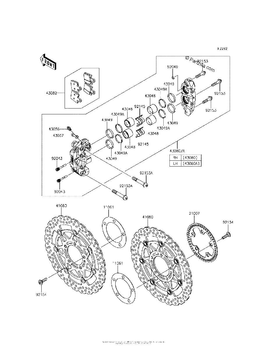Diagrama de FRONT BRAKE