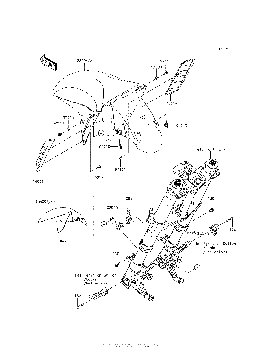 Diagrama de FRONT FENDER S