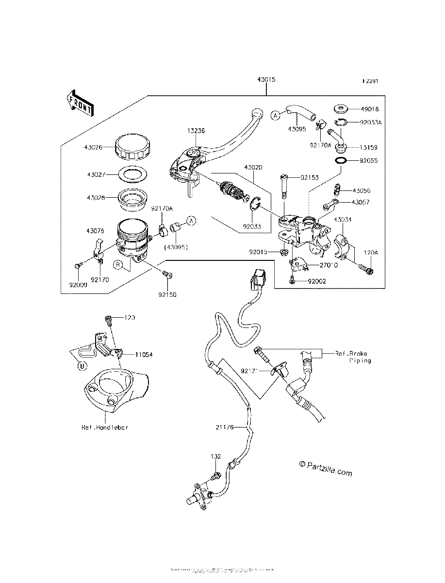 Diagrama de FRONT MASTER CYLINDER