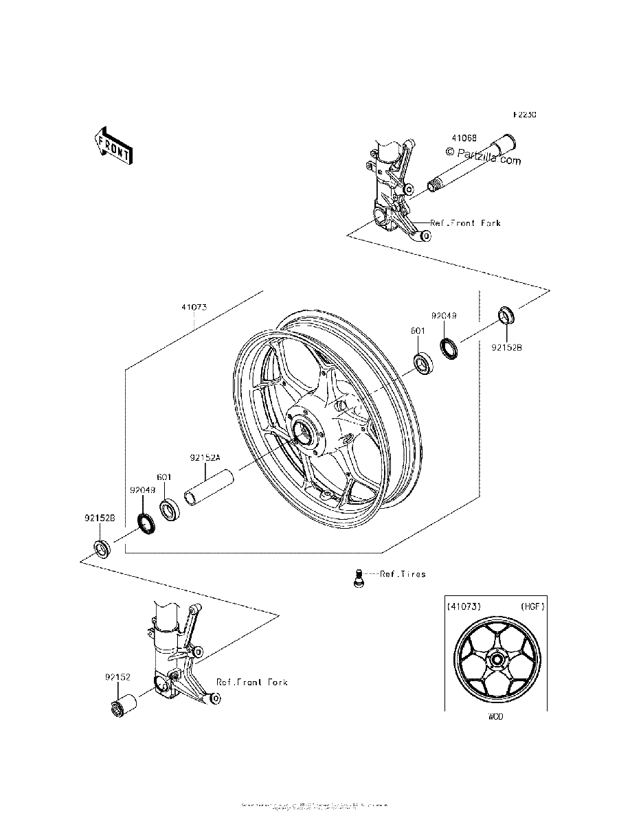 Diagrama de FRONT WHEEL