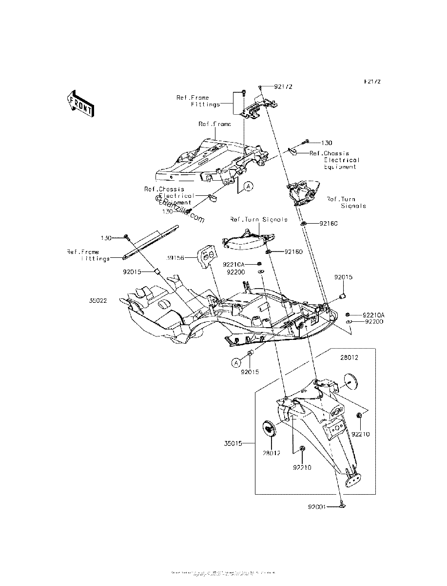 Diagrama de REAR FENDER S
