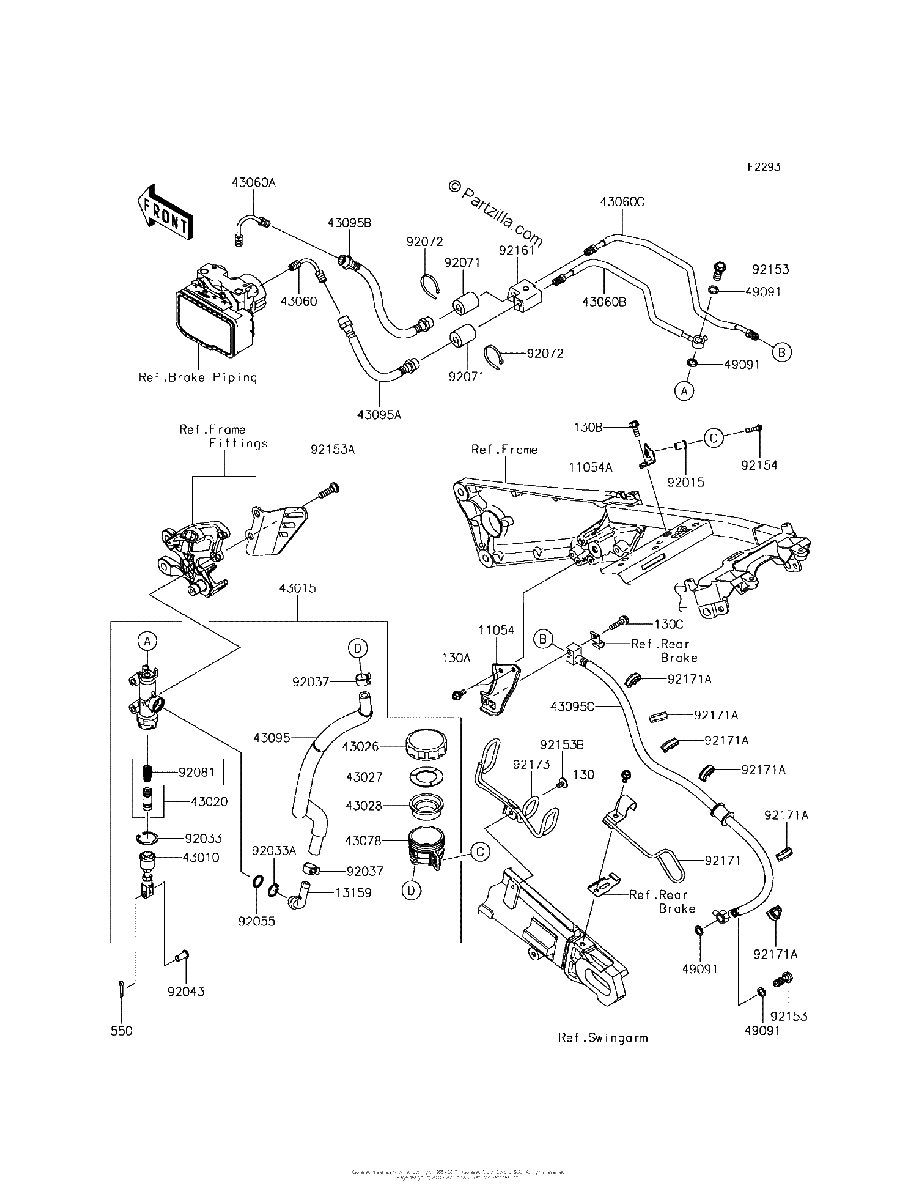 Diagrama de REAR MASTER CYLINDER