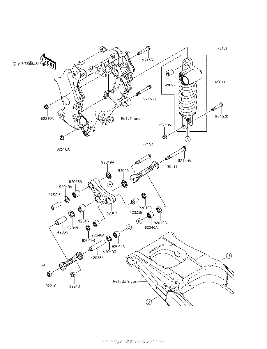 Diagrama de SUSPENSION SHOCK ABSORBER