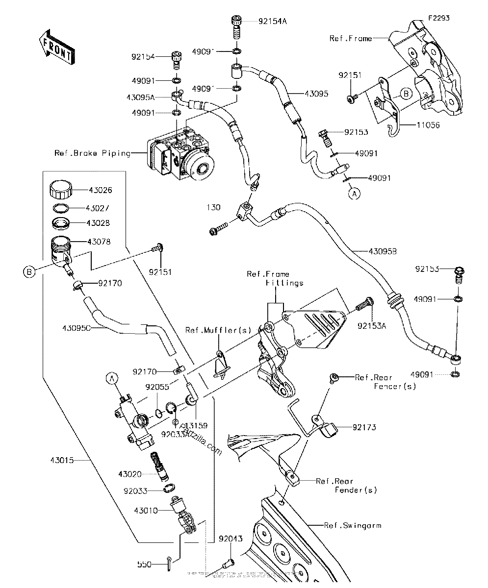 Diagrama de REAR MASTER CYLINDER