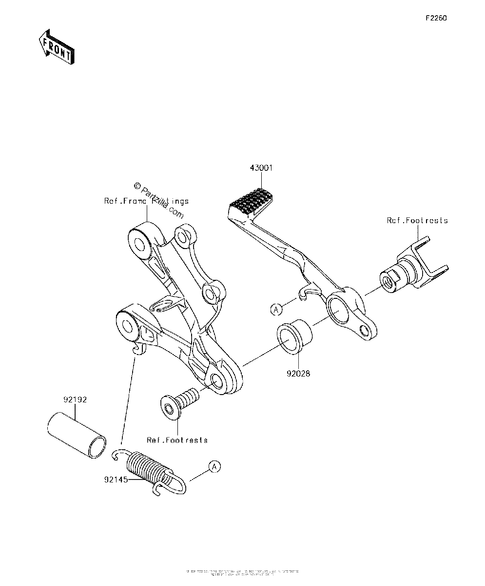 Diagrama de BRAKE PEDAL TORQUE LINK