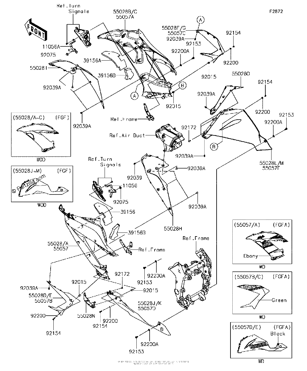 Diagrama de COWLING LOWERS 1 2 FGF FGFA