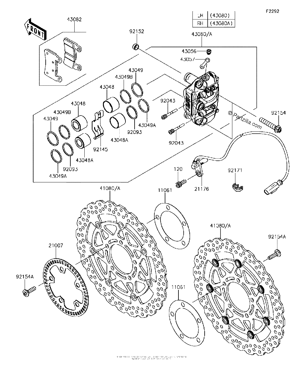 Diagrama de FRONT BRAKE