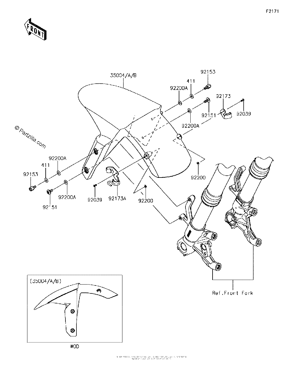 Diagrama de FRONT FENDER S