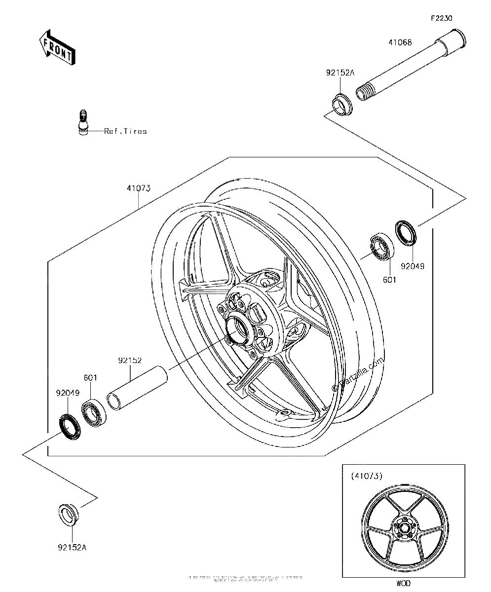 Diagrama de FRONT WHEEL