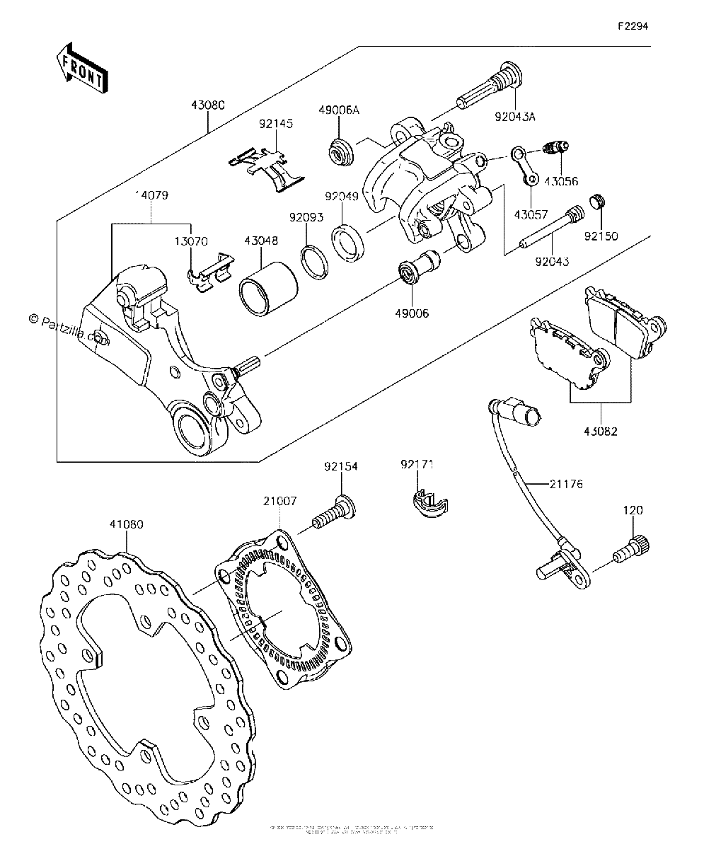 Diagrama de REAR BRAKE