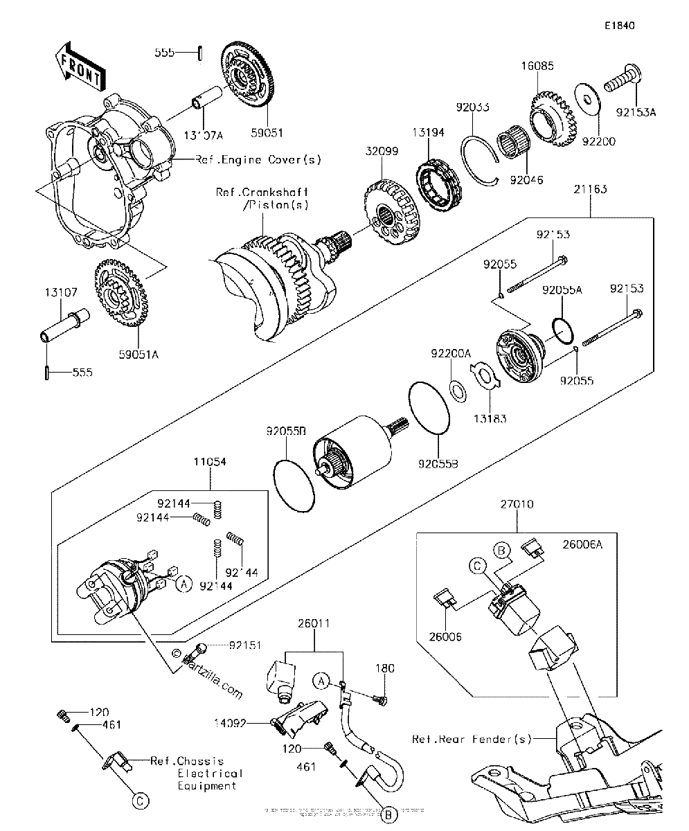 Diagrama de STARTER MOTOR