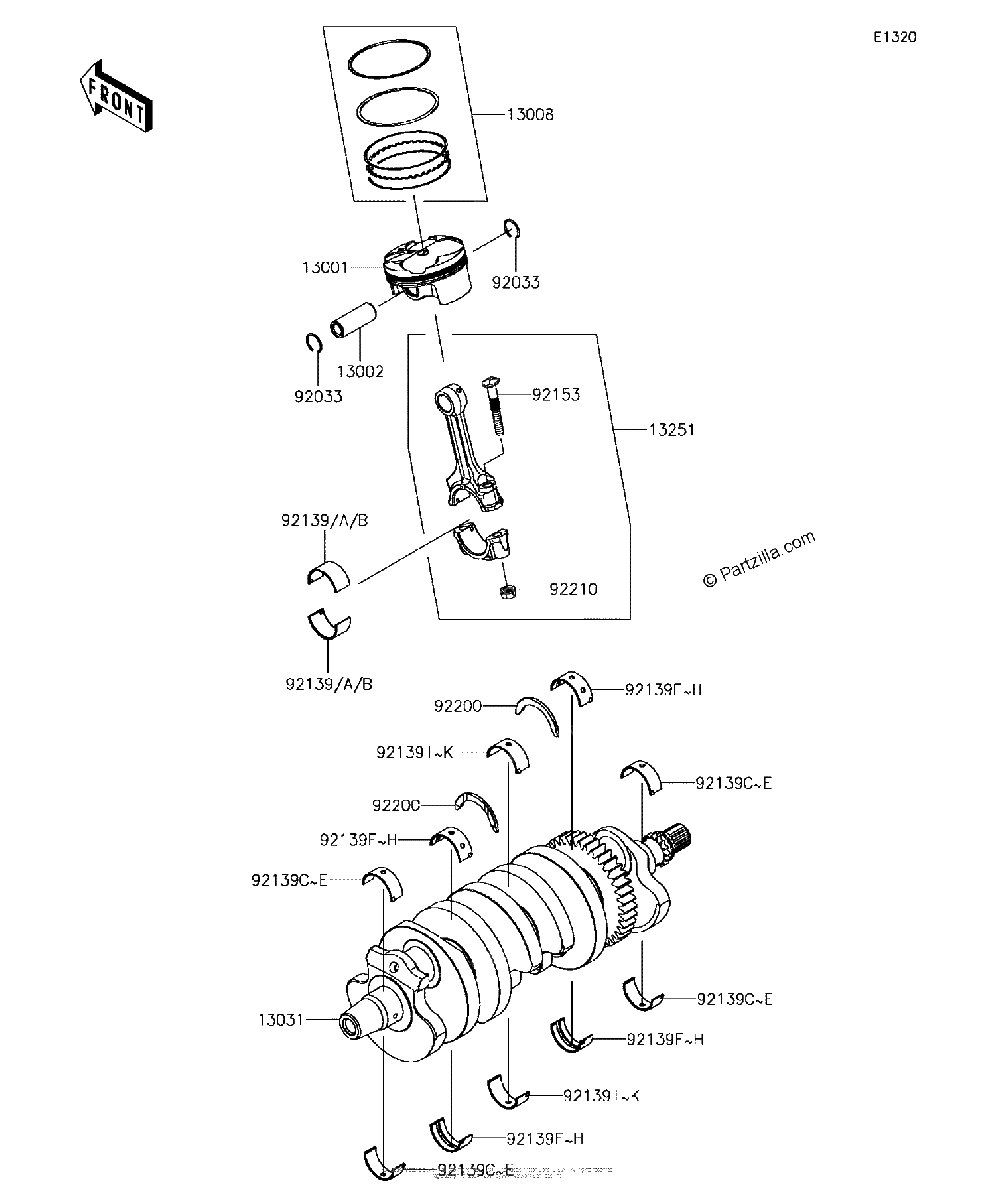 Diagrama de CRANKSHAFT PISTON S
