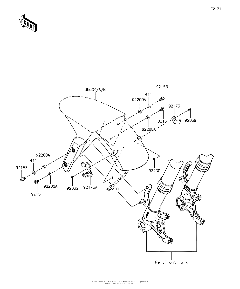 Diagrama de FRONT FENDER S