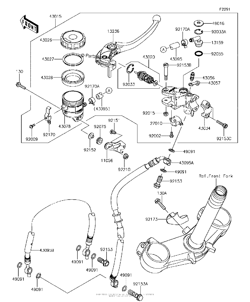 Diagrama de FRONT MASTER CYLINDER