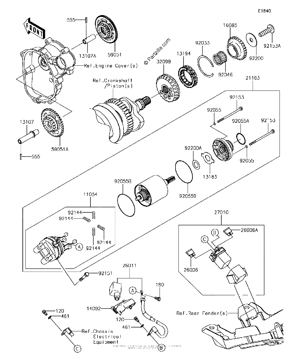 Diagrama de STARTER MOTOR
