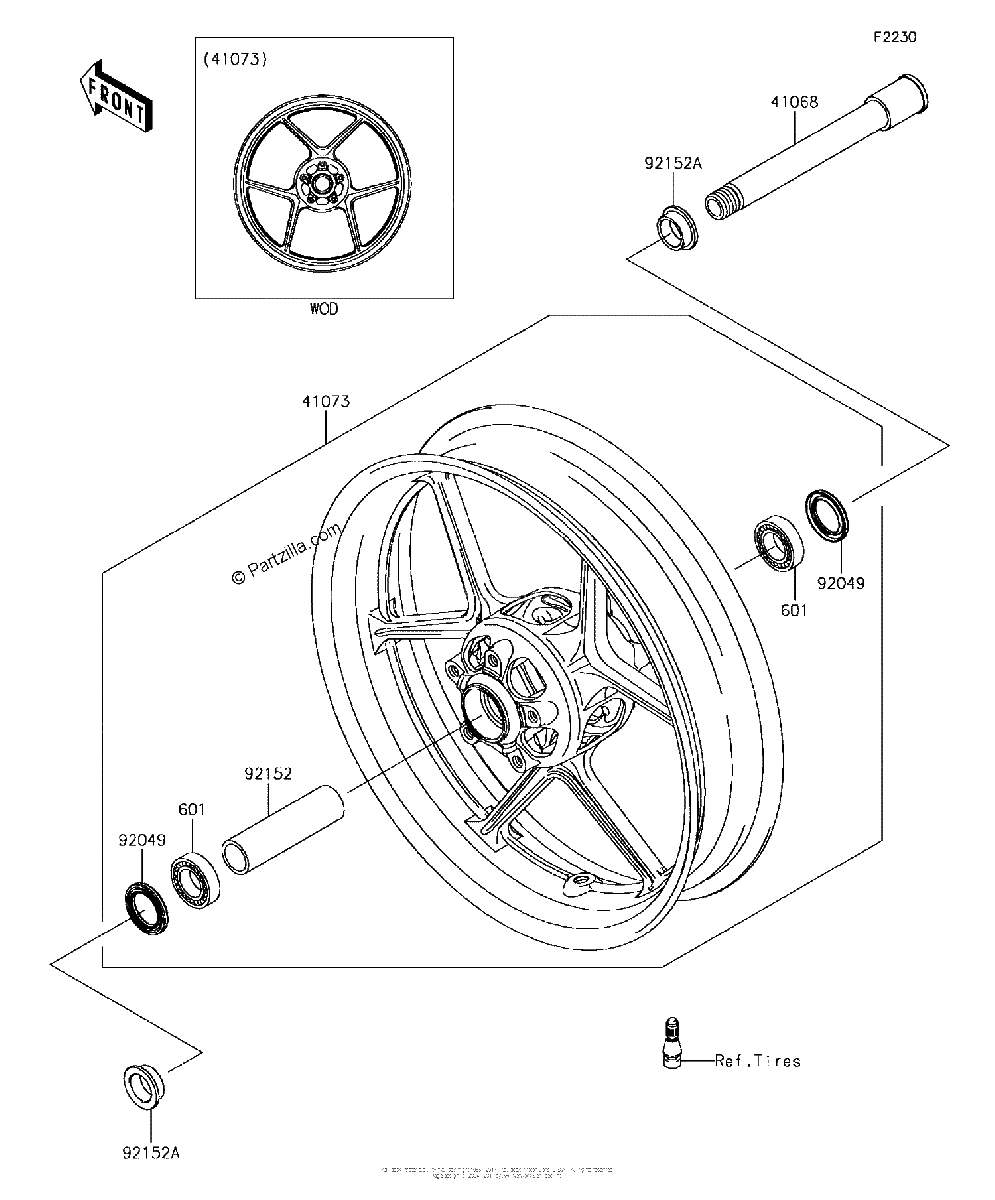 Diagrama de FRONT WHEEL