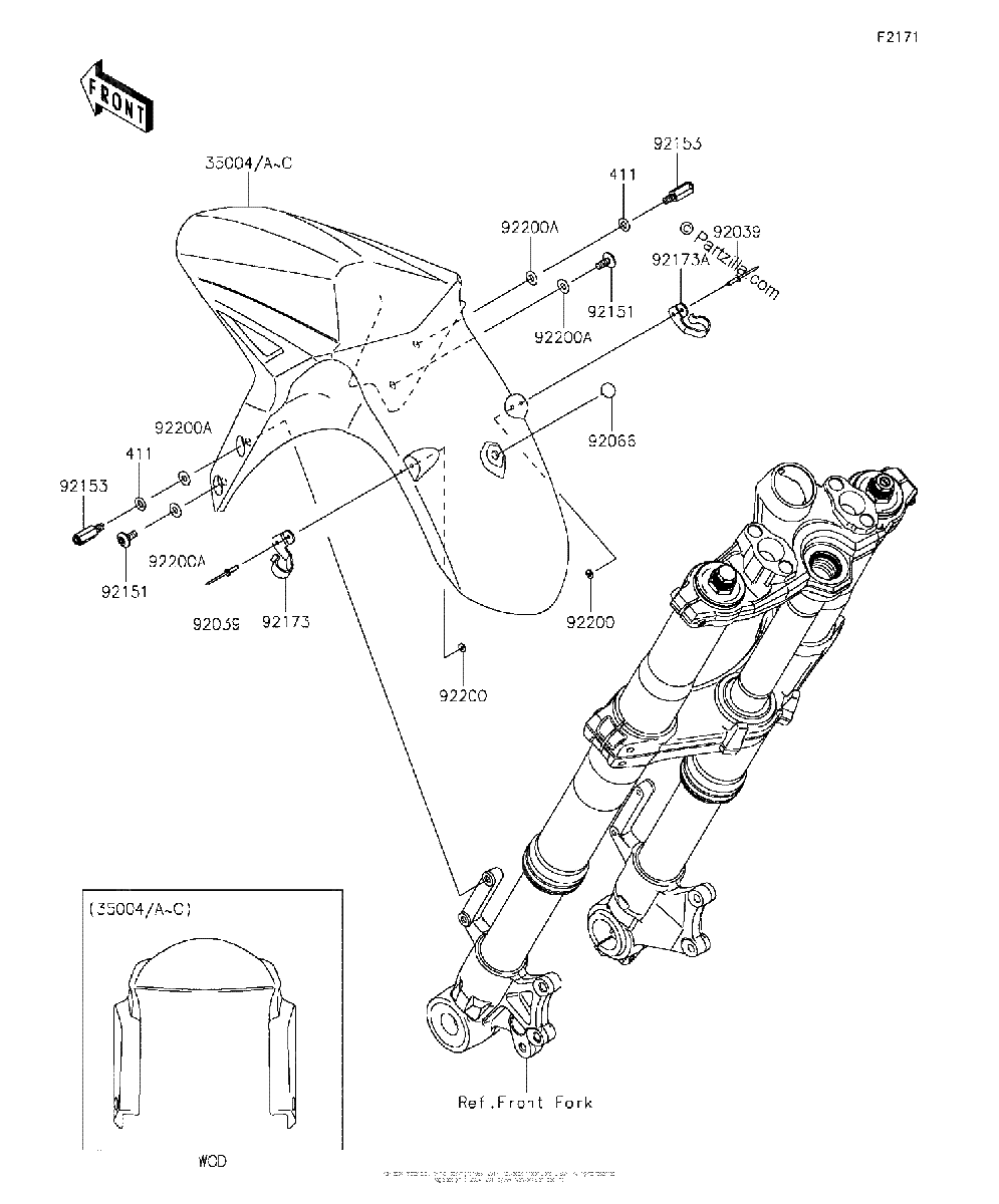 Diagrama de FRONT FENDER S