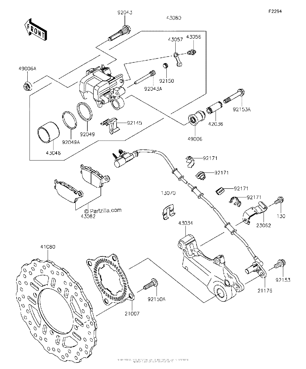 Diagrama de REAR BRAKE
