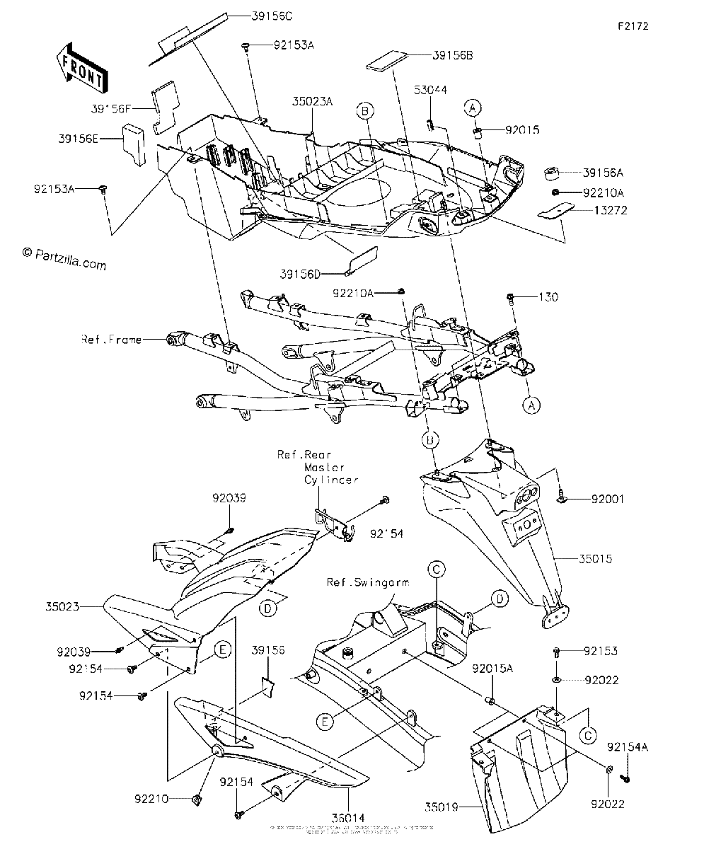 Diagrama de REAR FENDER S