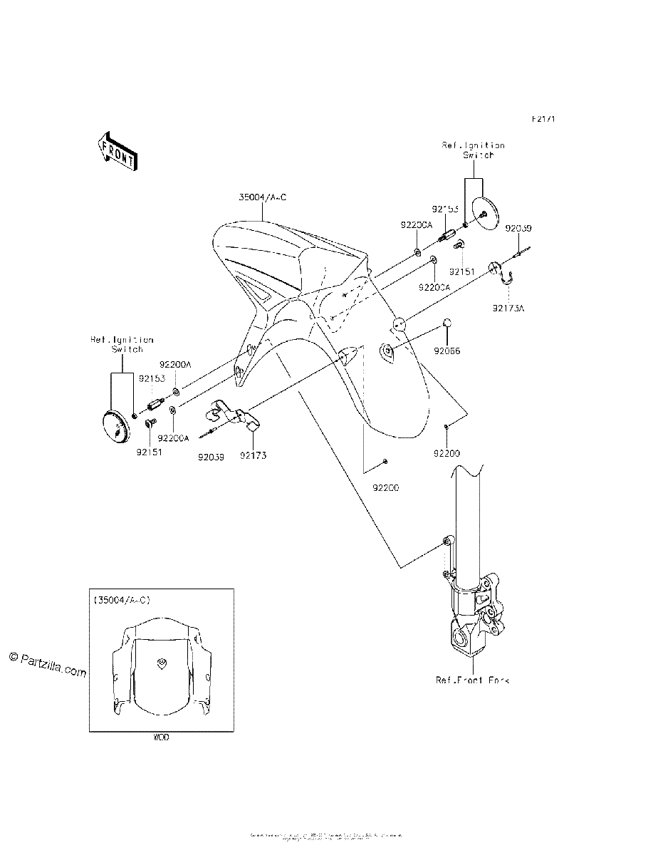 Diagrama de FRONT FENDER S
