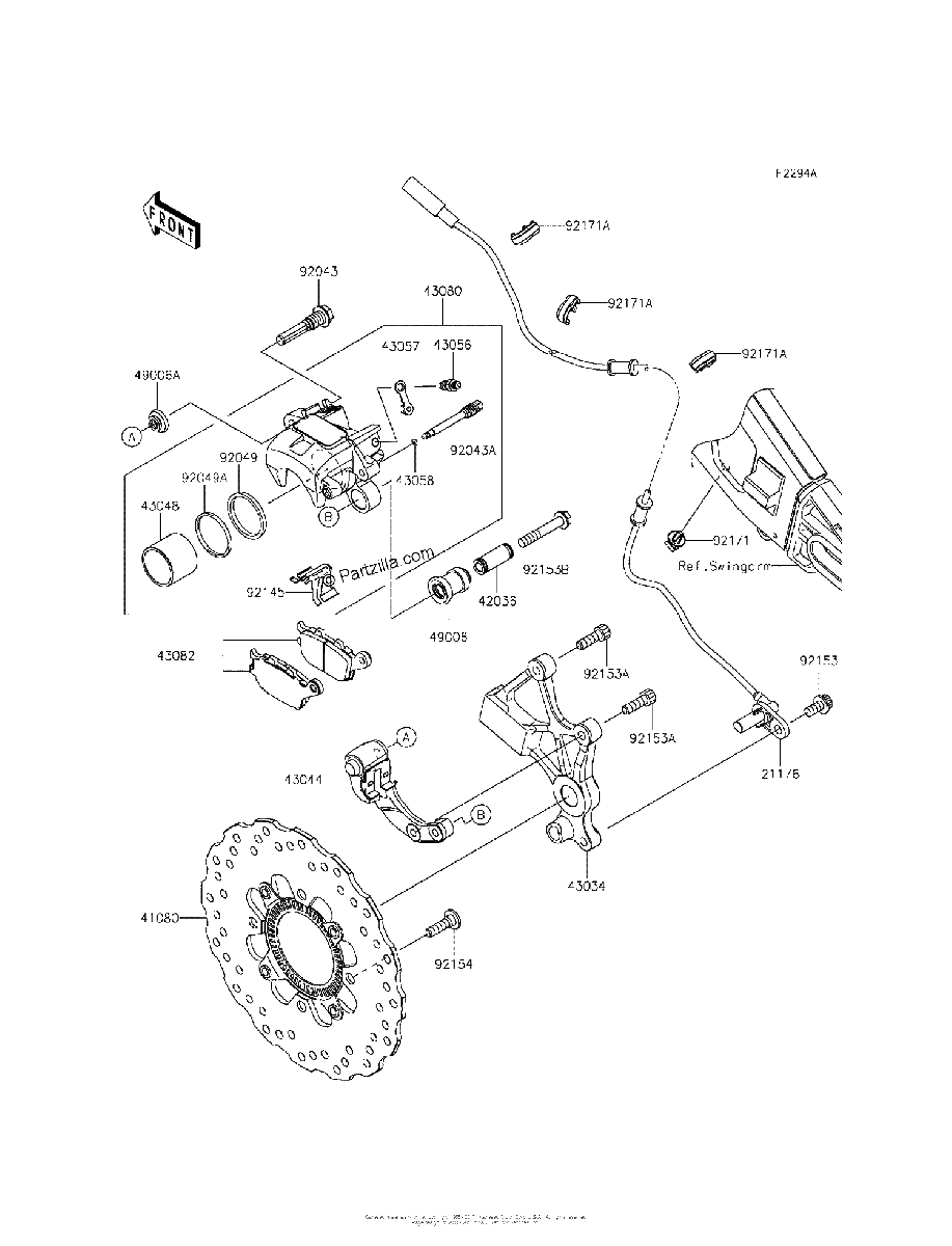 Diagrama de REAR BRAKE FGF