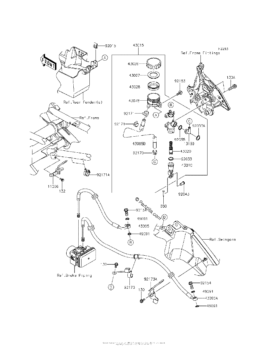 Diagrama de REAR MASTER CYLINDER