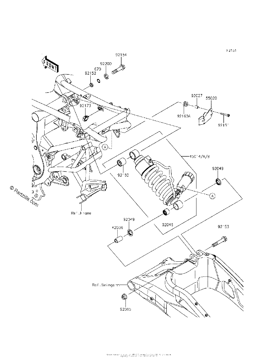 Diagrama de SUSPENSION SHOCK ABSORBER