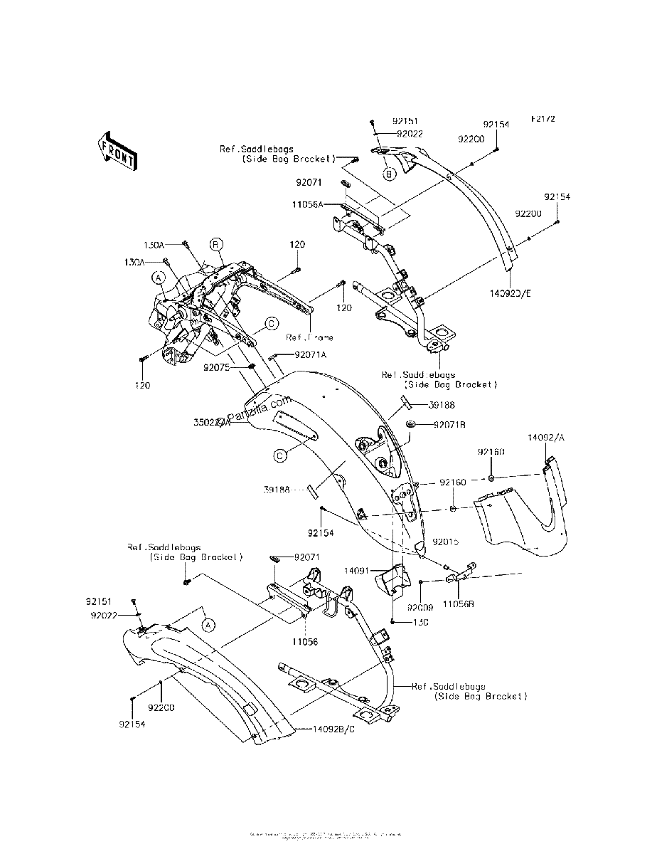 Diagrama de REAR FENDER S