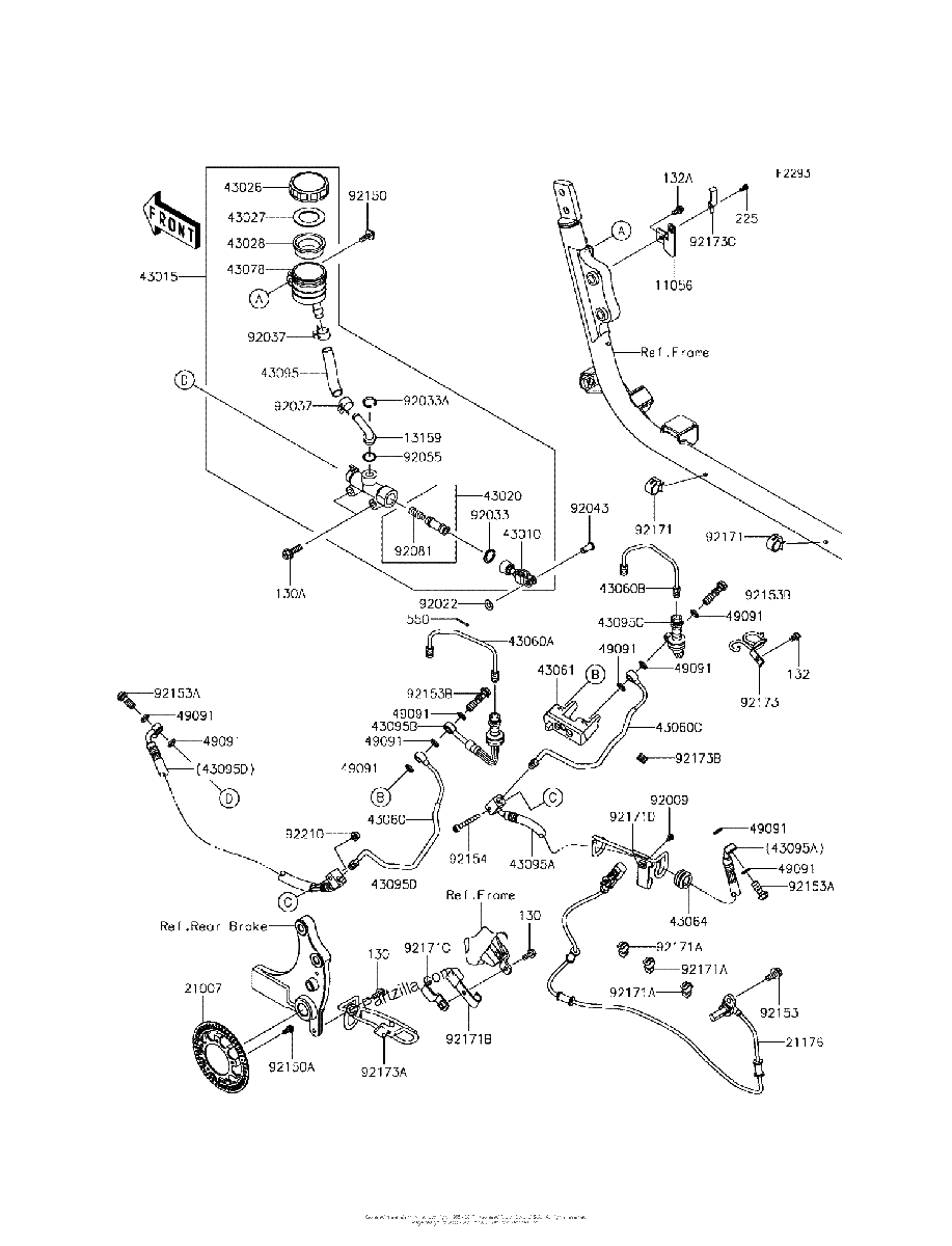 Diagrama de REAR MASTER CYLINDER