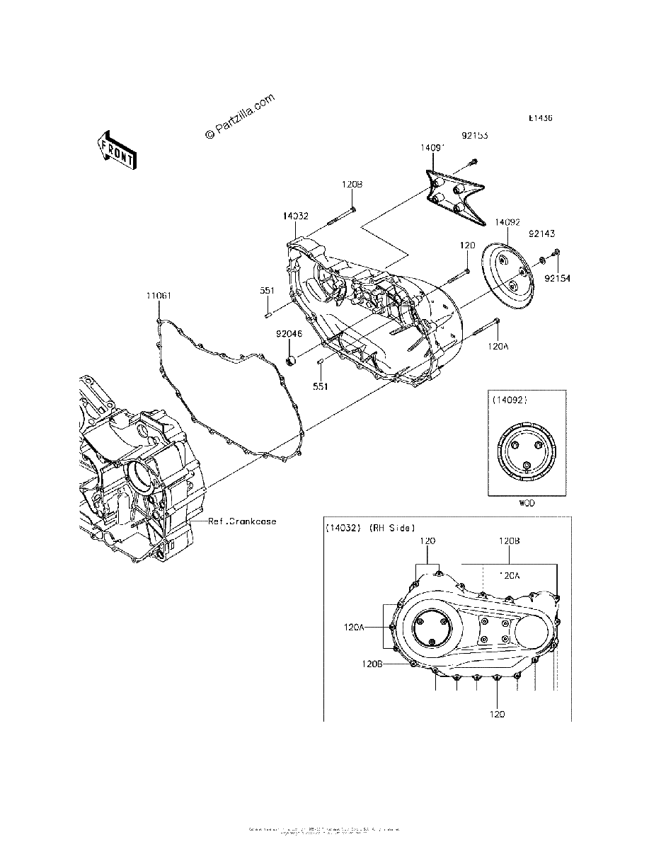 Diagrama de RIGHT ENGINE COVER S