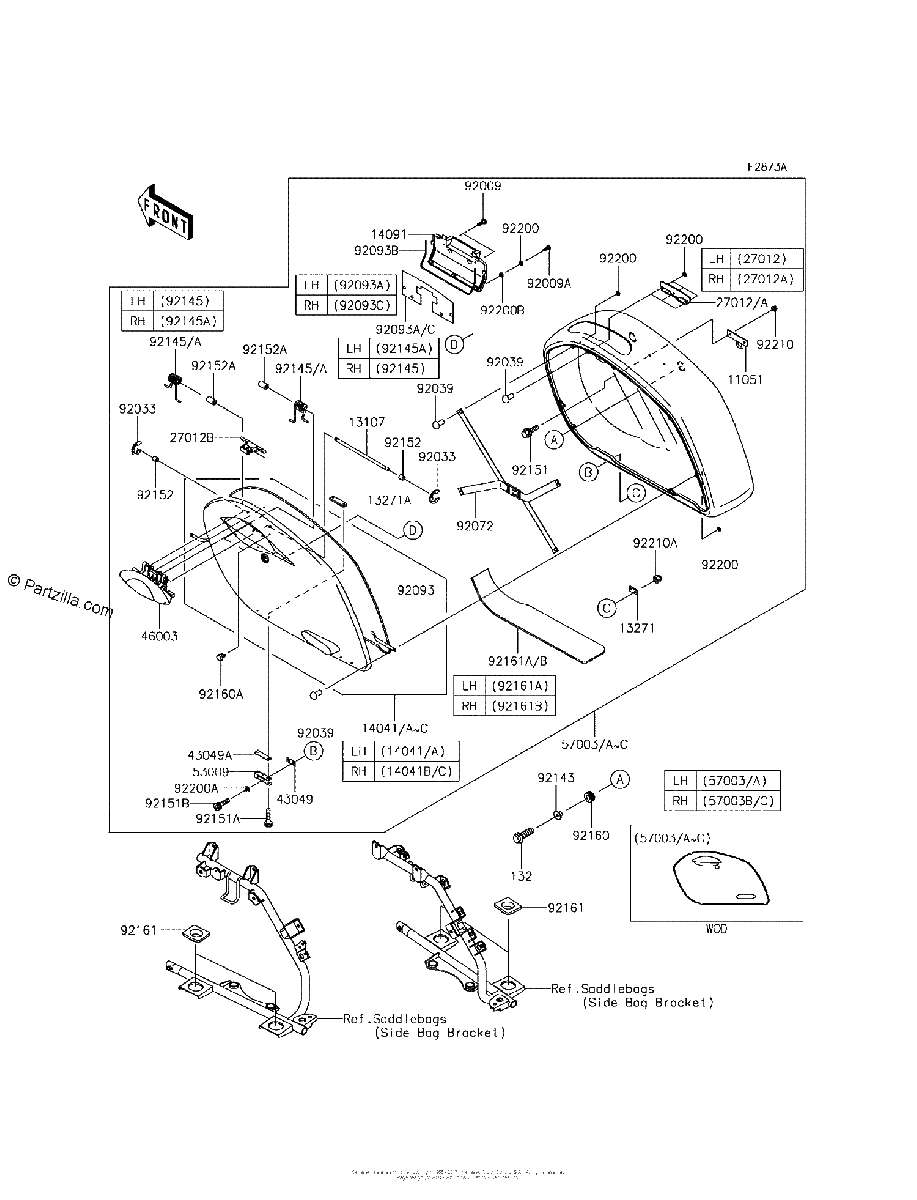 Diagrama de SADDLEBAGS SIDE BAG