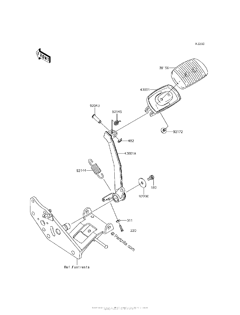 Diagrama de BRAKE PEDAL TORQUE LINK