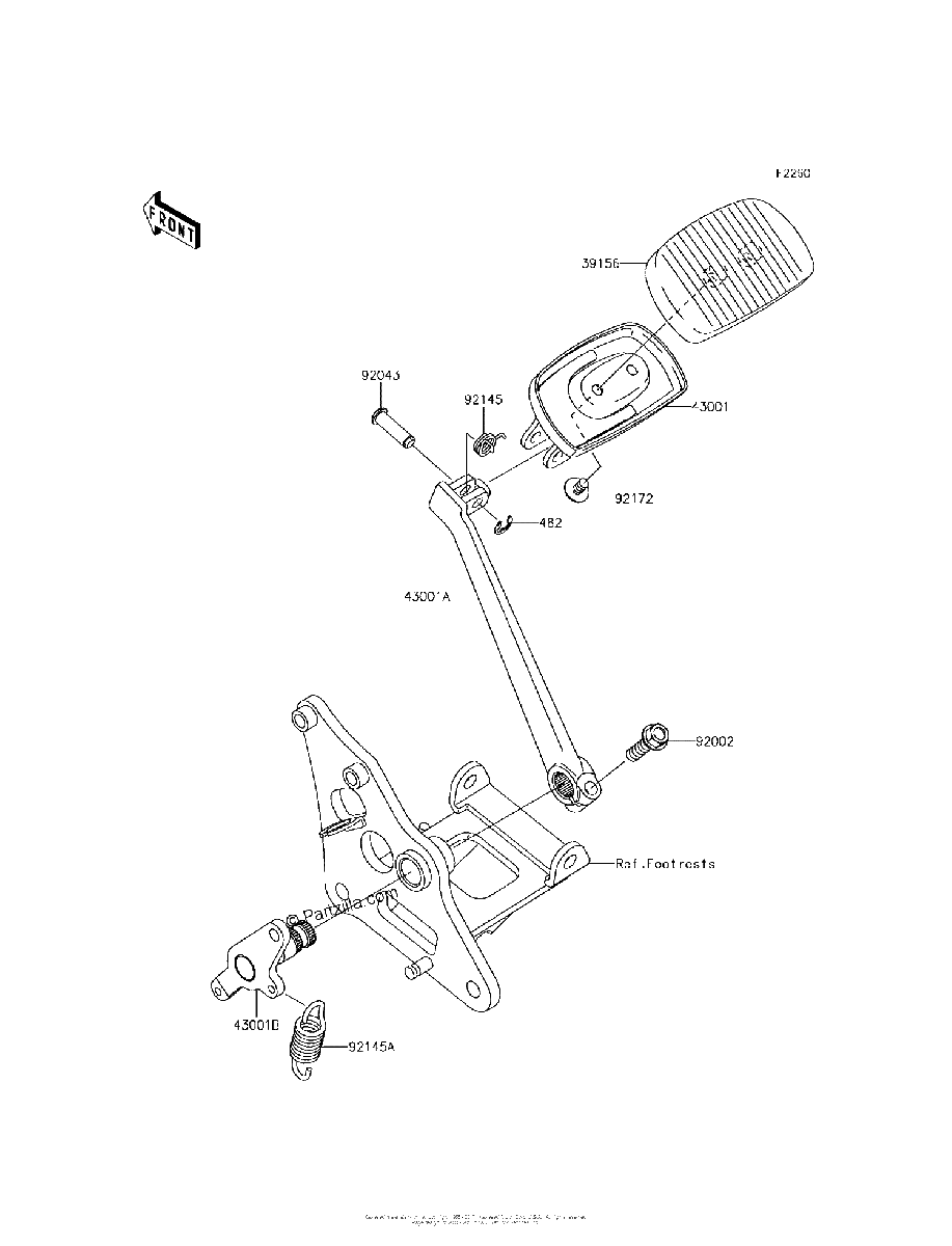 Diagrama de BRAKE PEDAL TORQUE LINK