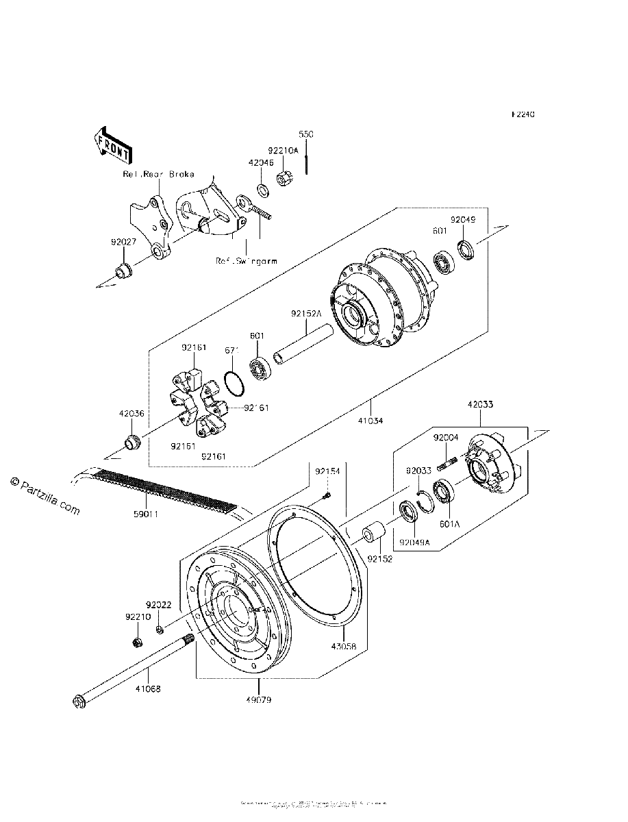 Diagrama de REAR WHEEL CHAIN